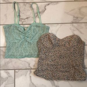 GARDEN PARTY LACE AND CORSET CROP TOP PAIR (2)